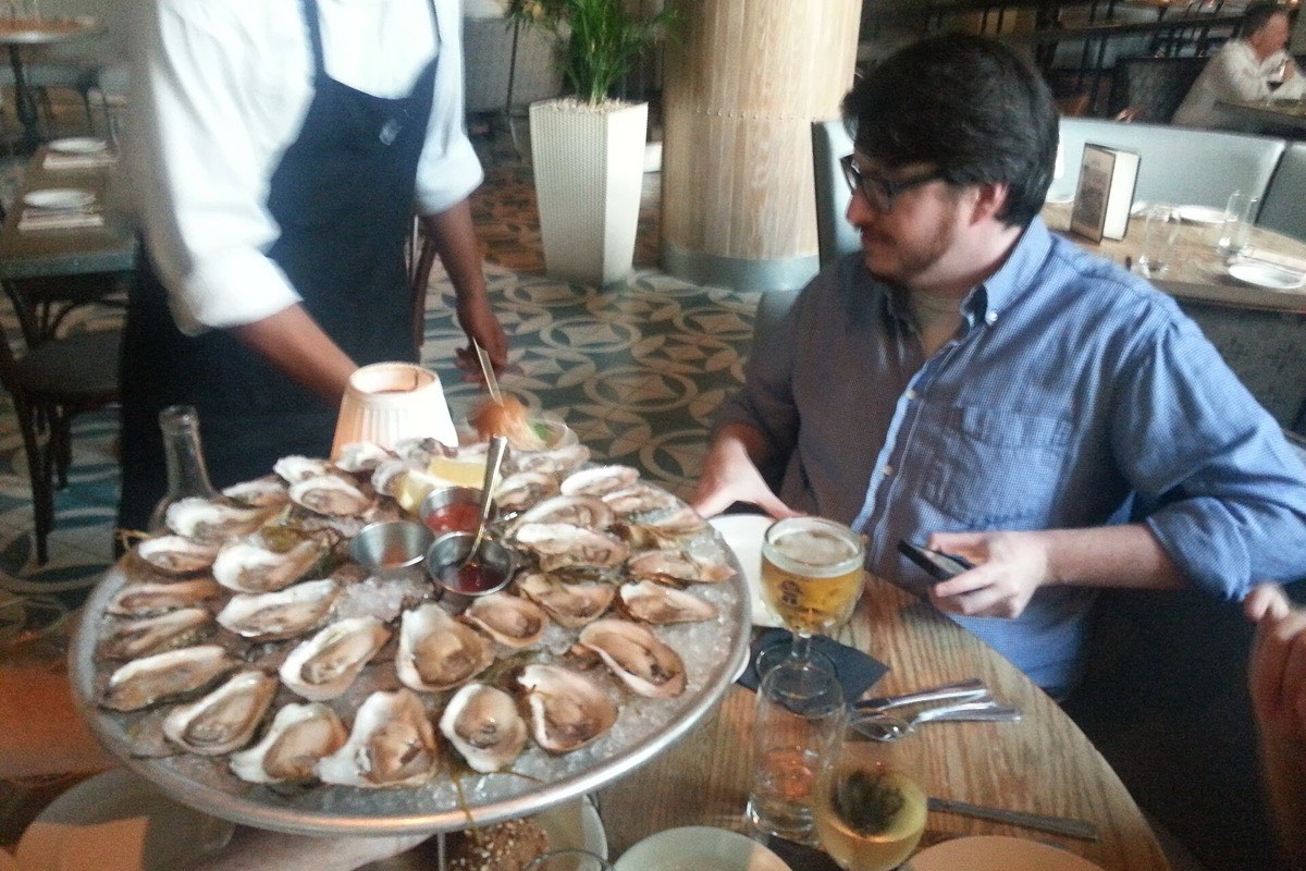 Gulf oysters on the half shell